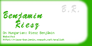 benjamin riesz business card
