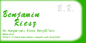 benjamin riesz business card